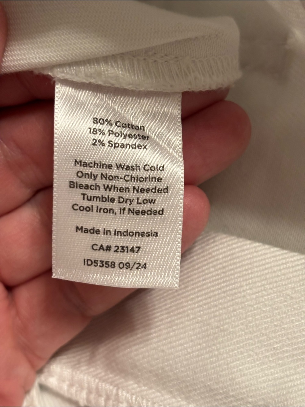 Talbots Classic Jean Trouser White Crop Pants Womens 14 Stretch Coastal Grandma - Picture 4 of 10